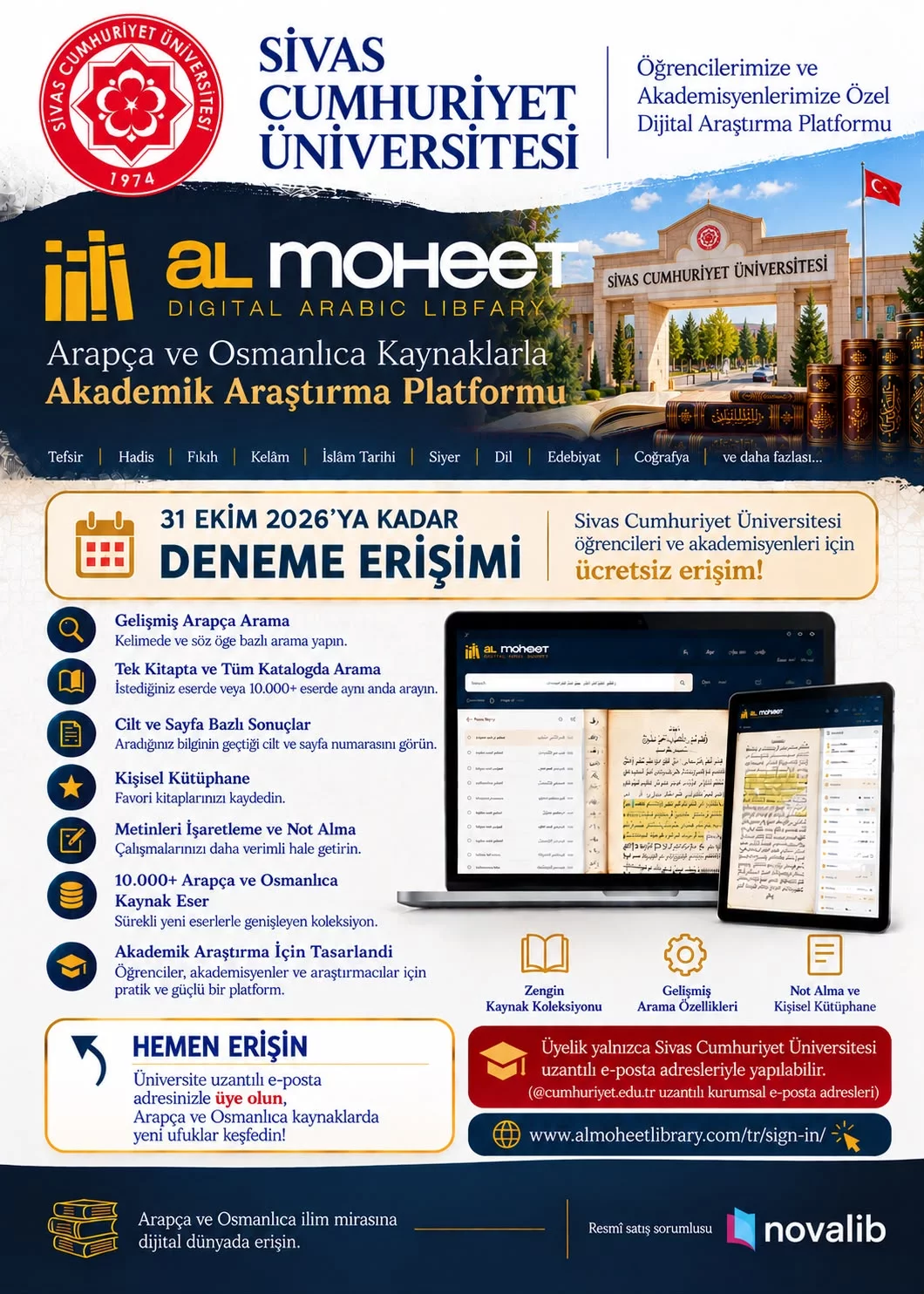 Al Moheet Veritabanı Deneme Erişimi